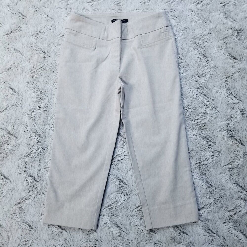 Zac & Rachel Washed Crop Pants Womens 6P Petite Flat Front Straight